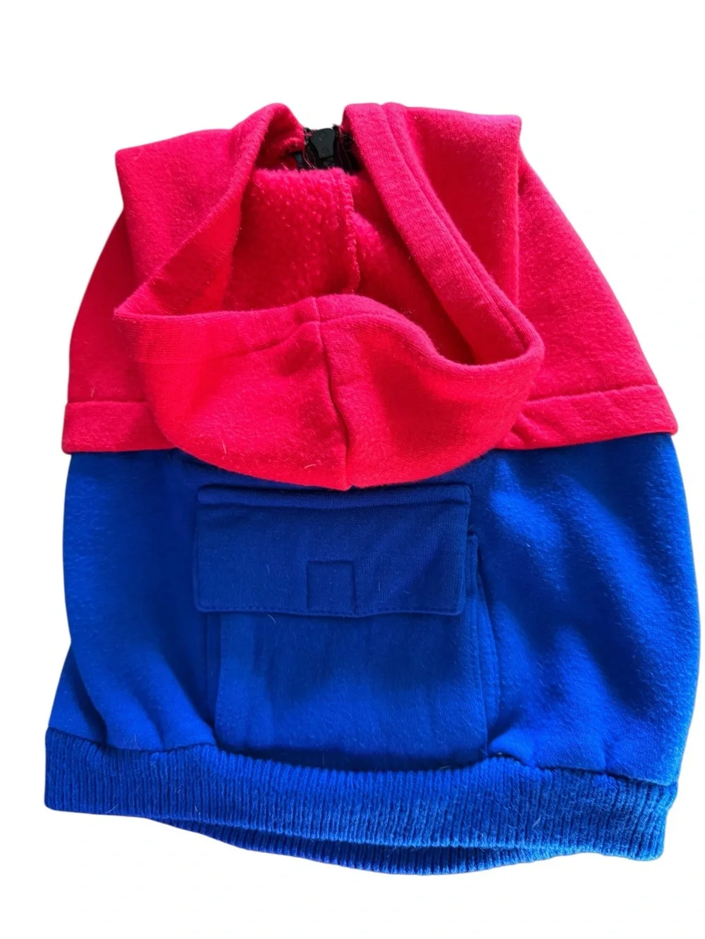 Companion Road Red Blue Dog Hoodie Medium Zip Pocket Sweatshirt